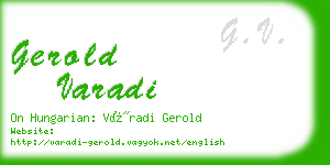 gerold varadi business card